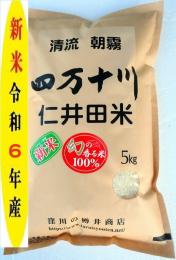 新米令和6年産　仁井田米　幻の香る米    (10割十和錦)5kg